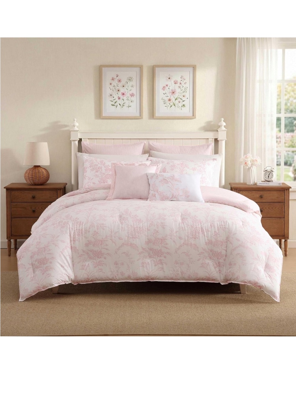 Laura Ashley - Twin Comforter Set with Pillowcases, Shams & Pillow Covers